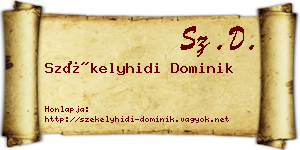 Székelyhidi Dominik névjegykártya