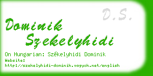 dominik szekelyhidi business card
