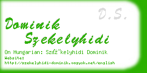 dominik szekelyhidi business card